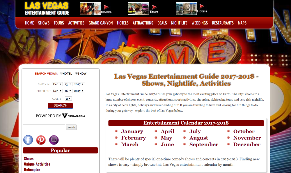 Las Vegas Entertainment - CB101